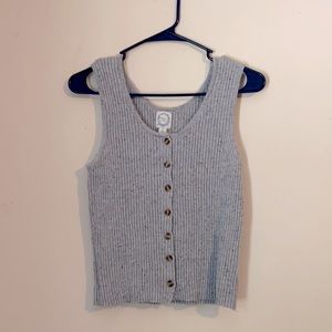 BLUE RAIN Grey Button Up Tank Top